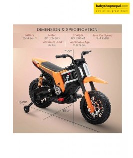 Dirt Ride On Motorcycle, Electric Bike for Kids 4