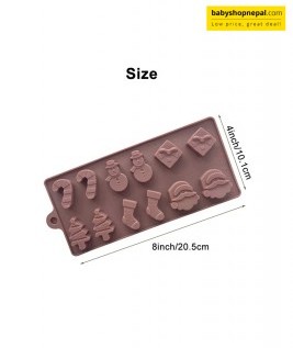 Christmas Themed Silicone Chocolate Molds, Non-Sticky Baking Chocolate Molds 4