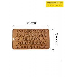 Happy Birthday Letters/Numbers/Symbols Mold Chocolate Decorating Silicone Tray Silicone Letter Mold  4