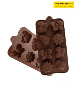 Silicone Insect Chocolate Mould, 8 Holes Shape Mold, Flower and Insect Mold 4