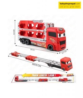 McQueen Foldable Racing Track with Lightning McQueen Car Truck 4