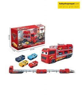 McQueen Foldable Racing Track with Lightning McQueen Car Truck-2