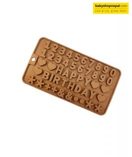 Happy Birthday Letters/Numbers/Symbols Mold Chocolate Decorating Silicone Tray Silicone Letter Mold  7