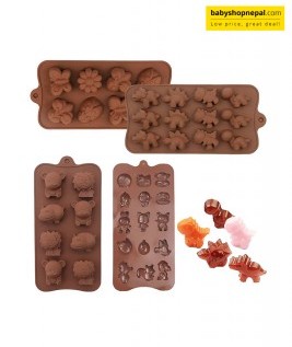 Cute Dinosaurs Shaped Silicone Chocolate Molds, Non-Stick Baking Tools, Kitchen Chocolate Candy, Jelly Fudge Sorbet Decoration  3