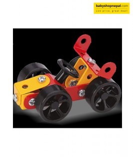 Mechanix MINI CAR | Engineering System For Creative Kids | Age 7+ | 33 Pieces | DIY STEM Toys | Metal Construction Set For Boys and Girls 3