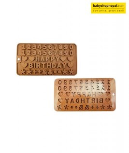Happy Birthday Letters/Numbers/Symbols Mold Chocolate Decorating Silicone Tray Silicone Letter Mold  6