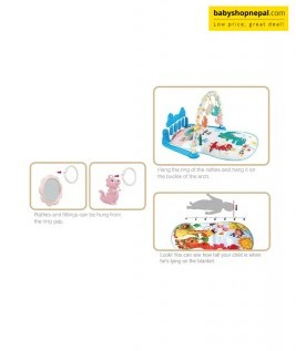 Multifunction Gym Piano Rack with Rattle Instrument, Musical Keyboard Fitness Piano Toys for Infant Babies New Born & Toddlers  5