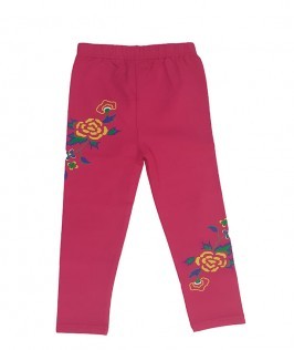 Flower Printed Pink leggings-1