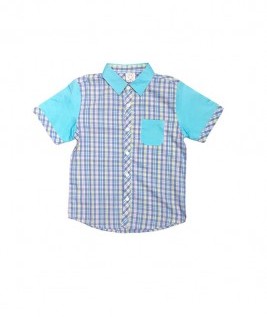 Baby Light Blue Check Shirt-1