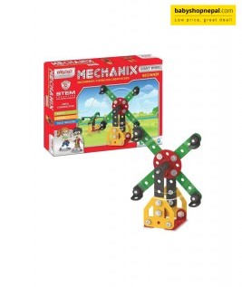 Mechanix Beginner GIANT WHEELS | Engineering System For Creative Kids | Age 7+ | 2 Models | DIY STEM Toys | Construction Set For Boys & Girls-1