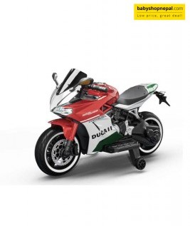 Ducati Children Electric Motorcycle, Ride On Bike, Motorcycle With LED Lights and Bluetooth 5