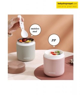 WARMER CAN STEEL 300ML, Stackable Stainless Steel Thermal Lunch Box With a Leak Proof Screw Cap 3