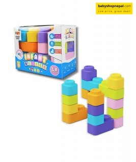 ZEPHYR Soft and Squeezable Infant Building Blocks Set No:2 For Kids  (Multicolor)-1