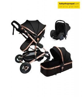 Multifunctional Folding 3-in-1 Baby Stroller with Car Seat-1