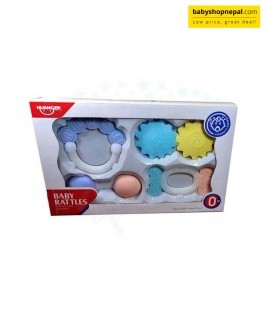 BABY RATTLE TOY 4, Baby Rattle and Teether Set 4