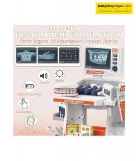 Medical Trolley Playset Interactive Medical Set Dental Trolley With X-RAY For Children Accessories 6