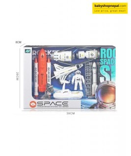 Space Playset for Kids, Rocket Space Station Set Astronaut Play Set  7