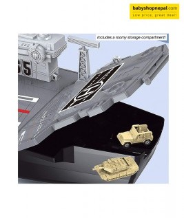 33-Inch Aircraft Carrier Mega Playset - Ultimate Military Battle Set for Boys with Realistic Battleship, Fighter Jets, Toy Soldier Figures, Military Vehicles for Kids Imaginary Pretend Play  3