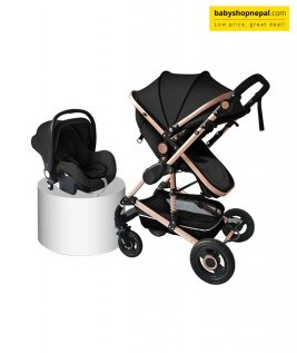 Multifunctional Folding 3-in-1 Baby Stroller with Car Seat 3