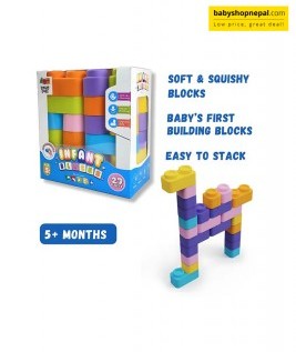 Infant Blocks | Learning Steps | 27 Soft And Squeezable Blocks | 5 Months+ | Safe For Mouthing | Cognitive Play-2