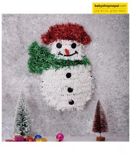 Tinsel Hanging Snowman Christmas Decoration Sparkling Holiday Wall & Door Accent-1