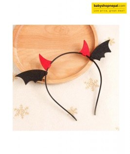 Halloween Devil Horn & Bat Wing Headband | Fancy Red Devil Horn Hairband for Costumes, Parties & Celebrations 4