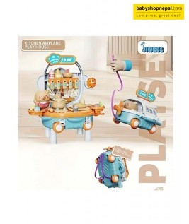 Bear Kitchen Airplane Playset, Portable Play Kitchen Set-1