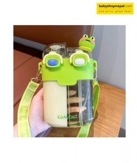 Giavos 780ml Dual-Compartment Cartoon Water Bottle &ndash; Carry Water & Juice in One Bottle-2
