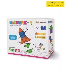 Magnetix 1 - Magnetic Construction Set - Powerful Natural Magnets - 8 Pieces  (Multicolor)-1