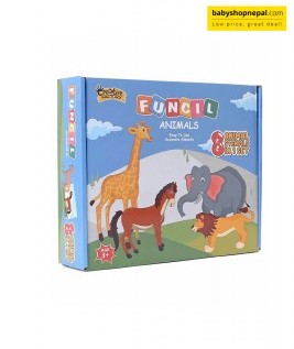 Zephyr Funcil Animals Stencil Set - Multicolour-1