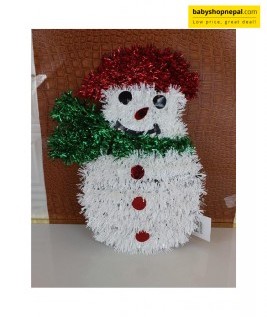 Tinsel Hanging Snowman Christmas Decoration Sparkling Holiday Wall & Door Accent-2