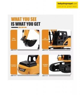 Remote Control 5 Channel Construction Excavator Toy 1:24 Scale  4