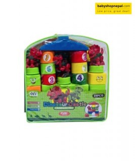 Children Early Learning Educational Dinosaur Castle Building Blocks 31Pcs/Pack 3