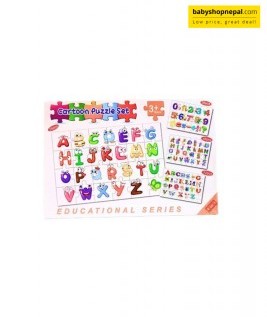 4 in 1 Alphabet and Numbers Jigsaw Puzzle Set, Cartoon Puzzle Set, Educational Series Puzzle Set 4