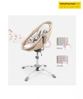 2-in-1 Foldable Baby Crib, Electric Swing, and Rocking Bassinet with Music 4