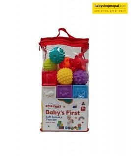 Baby Block Toy, Baby's First Soft Sensory Toy Set -Balls & Blocks (14 Pieces) 4