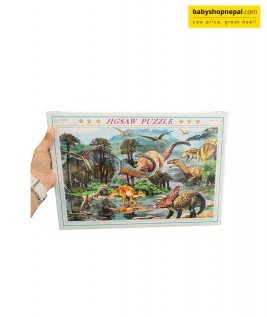 1000-Piece Colorful Dinosaur Jigsaw Puzzle &ndash; Prehistoric Landscape Puzzle for Kids & Adults-2