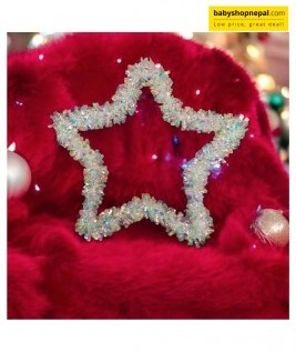 Five-Pointed Iridescent Christmas Star Shimmering Decorative Holiday Accent-1