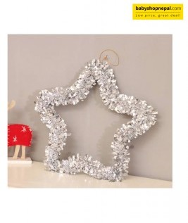 Christmas Pentagram Wreath Star, Two Tinsel Star Wreath -2