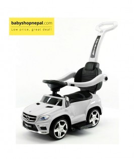 MERCEDES GL63 KIDS CONVERTIBLE RIDE ON PUSH AND FOOT TO FLOOR CAR | WHITE Licensed -1