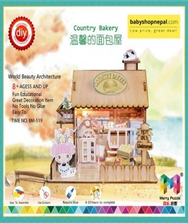 Country Bakery Wooden Puzzle 3D DIY House-2