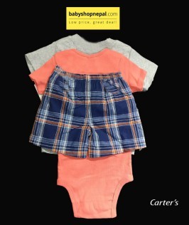 Carter's Three Piece Bodysuit, T-Shirt and Short Set Rocket Printed-2