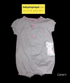 Carters Baby Girl GrayBodysuit-1