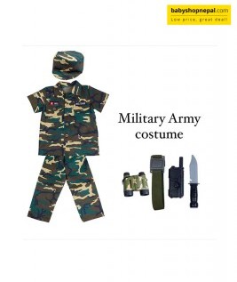 Children Military Force Dress, Army Costume  Dress Set-1