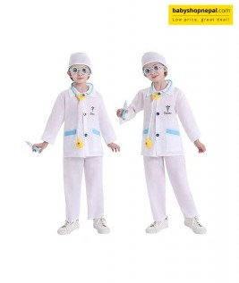 Doctor Costume, Doctor Dress Halloween Costume for Kids, Fancy Dress for Kids Jobs Character Dress-1