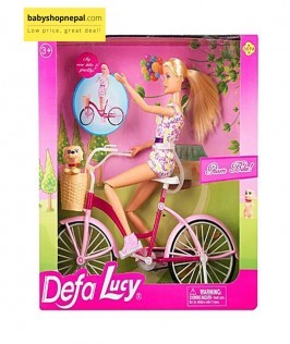 Defa Lucy Doll in Glam Bike (Bicycle)-1