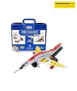 MECHANIX ROBOTIX-3, Motorized Engineering System For Creative Kids, DIY STEM Toys, Metal Construction Set For Boys and Girls-1