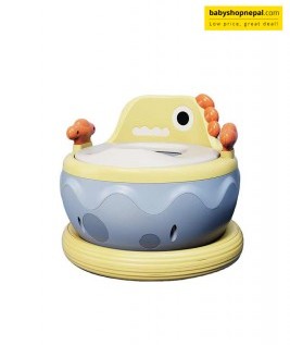 Children Adjustable Soft Plastic Rubber Toilet Seat With Potty Urinal With Dinosaur Egg Pattern Toilet, Portable Toilet for Kids, Dinosaur Egg Design Toilet.-2