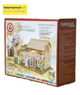 Restaurant Building Plan Toy Wood Model DIY House-2