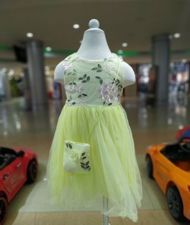 Neon  Party Wear with Cute Bag-1